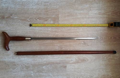 Collectable Professional Rosewood Sword Cane by (HK) Heckler and Koch, USA