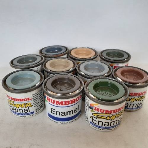 Humbrol Paint mixed lot of 10 different colours in Tins