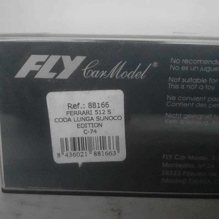 Fly C74 Ferrari 512S Coda Lunga Sunoco Edition Mint Boxed