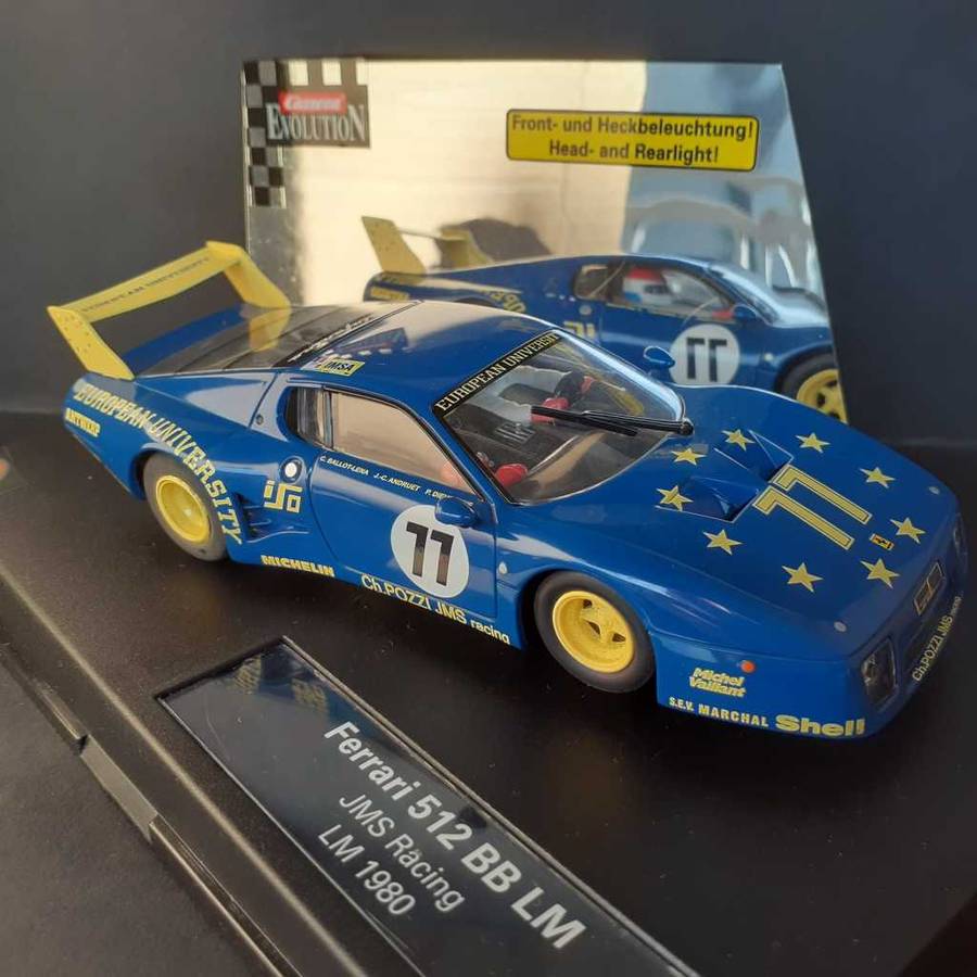 Carrera Evolution 27126 Ferrari 512BB LM 1980 JMS Racing Boxed