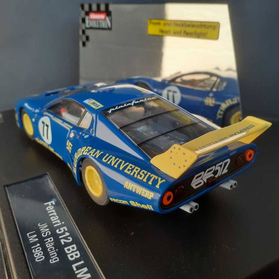 Carrera Evolution 27126 Ferrari 512BB LM 1980 JMS Racing Boxed
