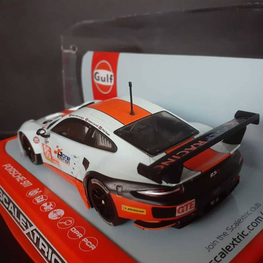 Scalextric C3732 Porsche 911 RSR Gulf Racing Team Boxed