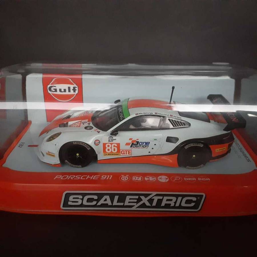 Scalextric C3732 Porsche 911 RSR Gulf Racing Team Boxed