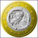1 Euro from Greece. First mintage . 2002 . Circulated