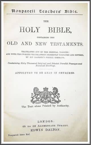 1906 Nonpareil Teachers Holy Bible. 15 000 Copies Ever Printed. View Pictures.