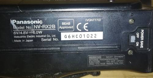 Panasonic NV - RX2 Slim Cassette Palmcorder Working Condition with Extras