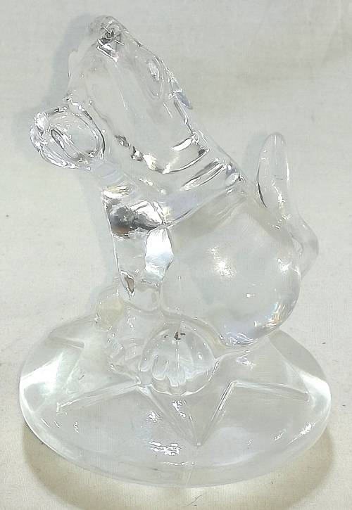 Cristal D Arques.Art Collection Lead Crystal Lion Paperweight. 10cm Tall