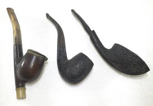 Collection of 3 Tobacco Smoking Pipes