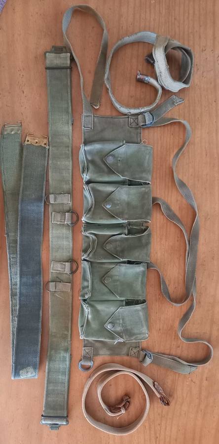 Original Rhodesian Military Fereday and Sons Chest Rig with Associated items