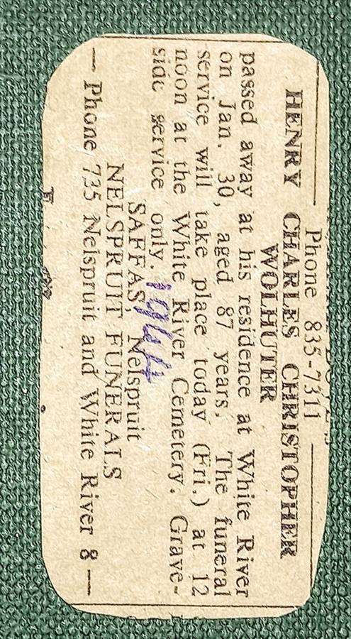 Memories of a Game Ranger by Harry Wolhuter. Hardcover. 1961