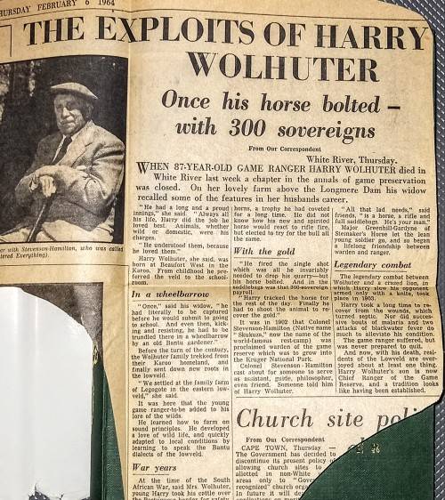 Memories of a Game Ranger by Harry Wolhuter. Hardcover. 1961