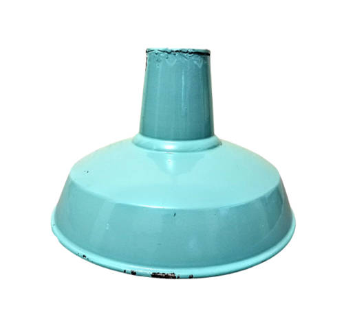 Vintage Enameled Metal Outdoor Light Shade. View pictures