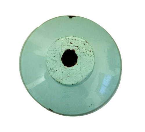 Vintage Enameled Metal Outdoor Light Shade. View pictures