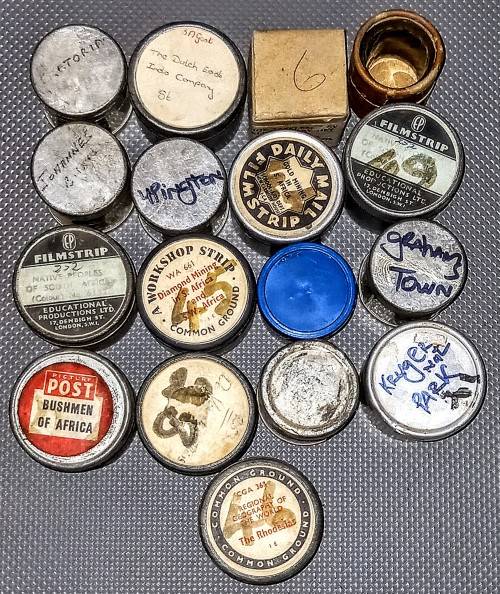 17 x Vintage Educational 35mm Film Strips in Tins. AFRICANA