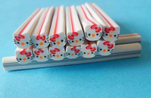 50 x HELLO KITTY FIMO CANE ROD STICKS DIY SLICE TIPS NAIL ART DECORATION