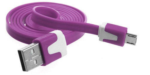 COLOR USB DATA SYNC/CHARGERS FOR SAMSUNG GALAXY S2 S3 S4 OR HTC HUAWEI - PURPLE