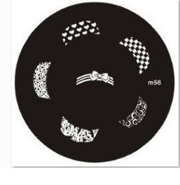 NAIL ART STAINLESS STEEL STAMPING PLATE KONAD TEMPLATE (M56)
