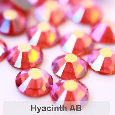 1 x GROSS - SS16 GLUE ON 3.8 - 4 mm AB CRYSTAL RHINESTONES - HYACINTH
