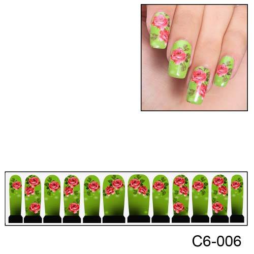 NAIL ART - FULL COVER WRAP - WATER TRANSFER DECALS