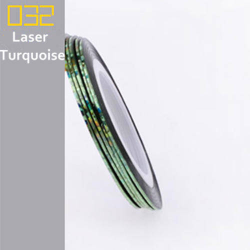 1 ROLL OF STRIPING TAPE FOR NAIL ART - LASER  TURQUOISE