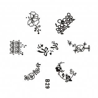 NAIL ART IMAGE STAMPING PLATE (B-SERIES)