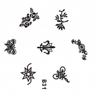 NAIL ART IMAGE STAMPING PLATE (B-SERIES) ***SALE***