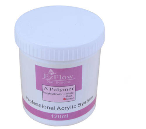 EZFLOW Clear Polymer Acrylic  Powder 120ML  ***SALE***