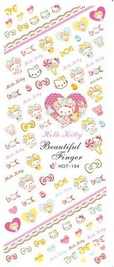 NAIL ART - WATER TRANSFER - HELLO KITTY