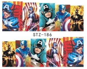 NAIL ART - WATER TRANSFER - SUPERHERO
