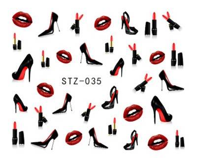 NAIL ART - WATER TRANSFER - LIPS