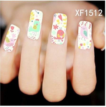 NAIL ART - WATER TRANSFER - BIRDS