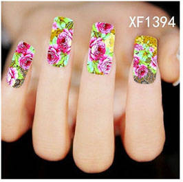 NAIL ART - WATER TRANSFER - FLOWERS
