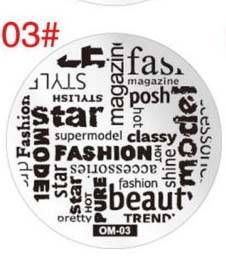 NAIL ART IMAGE STAMPING PLATE (OM-SERIES)