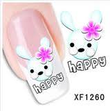 NAIL ART - WATER TRANSFER - BUNNY