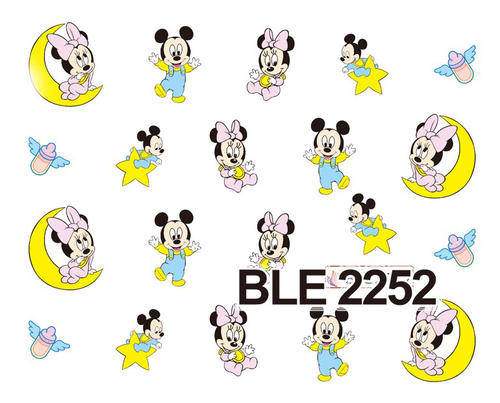 NAIL ART - WATER TRANSFER - MICKEY & MINNIE