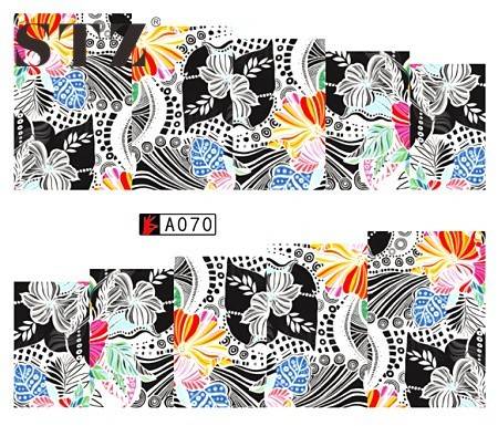 WATER TRANSFER NAIL ART DECAL - FLOWER