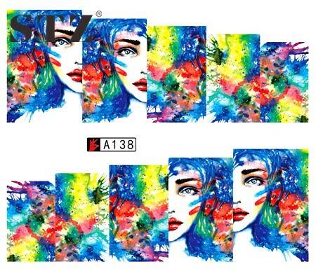 WATER TRANSFER NAIL ART DECAL - FACES