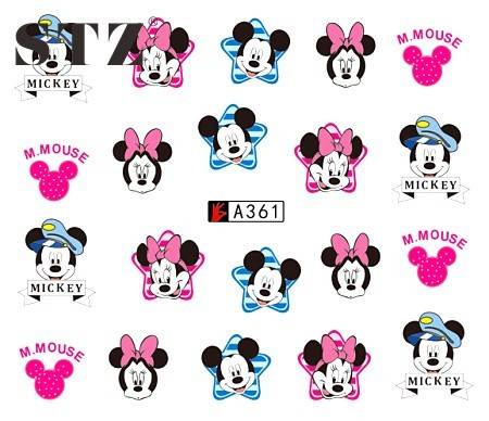 WATER TRANSFER NAIL ART DECAL - MICKEY & MINNIE MOUSE