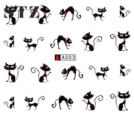 WATER TRANSFER NAIL ART DECAL - CATS