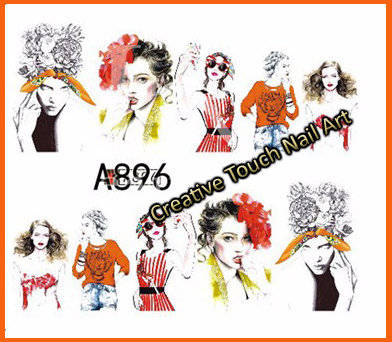 WATER TRANSFER NAIL ART DECAL - FACES