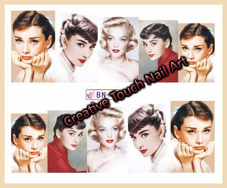 WATER TRANSFER NAIL ART DECAL - FACES