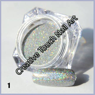 Rainbow Holographic Color Effect Nail Art Pigment Powder - 1.5g Jar