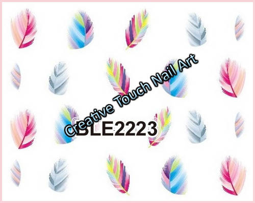 NAIL ART - WATER TRANSFER - FEATHER