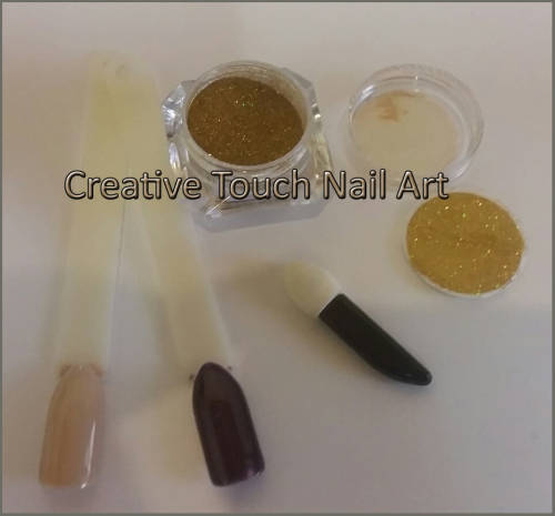 Gold Holographic Color Effect Nail Art Pigment Powder - 1.5 g Jar