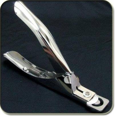NAIL ART: ACRYLIC NAIL CUTTER - PINK TEASE - SILVER  ***SALE***
