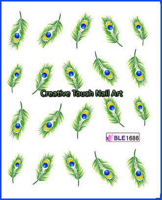 WATER TRANSFER NAIL ART DECAL - FEATHER