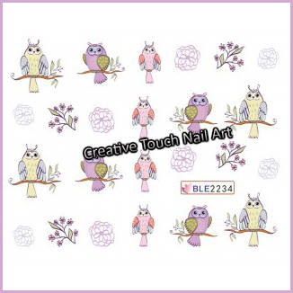 Nail Art Water Decals - Owls