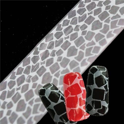 NAIL ART - TRANSFER FOIL -  WHITE  20 X 4 CM