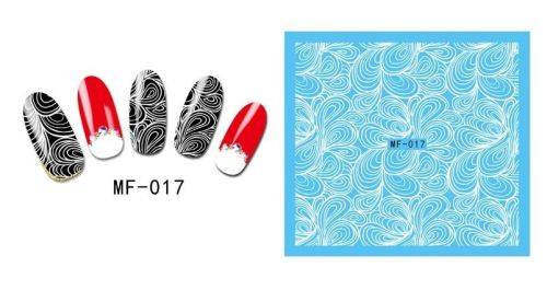 LARGE FULL COVER NAIL ART WATER DECAL - LACE STYLE (7 x 6.5 CM )