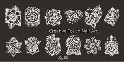 NAIL ART IMAGE STAMPING PLATE (UR - SERIES) FLOWERS